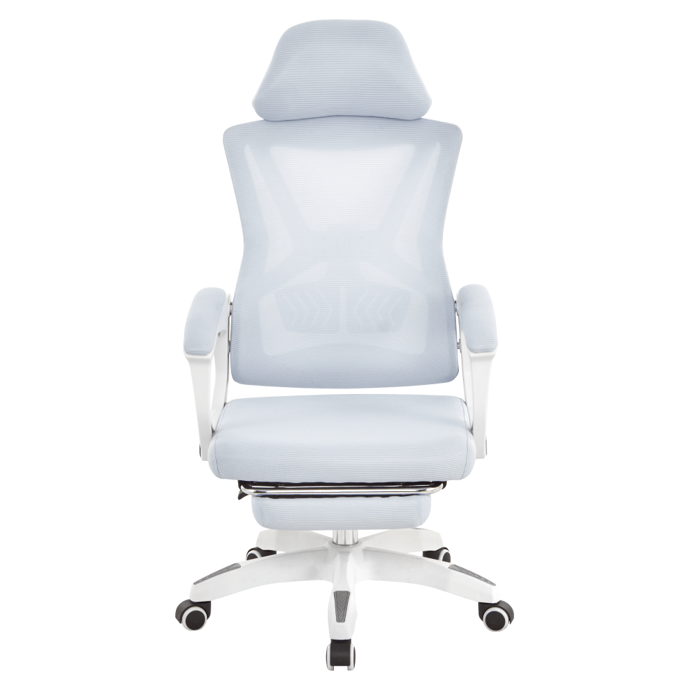 Fotoliu de birou, gri deschis/alb, portanta 150 kg, MALVIN — imaginea 4