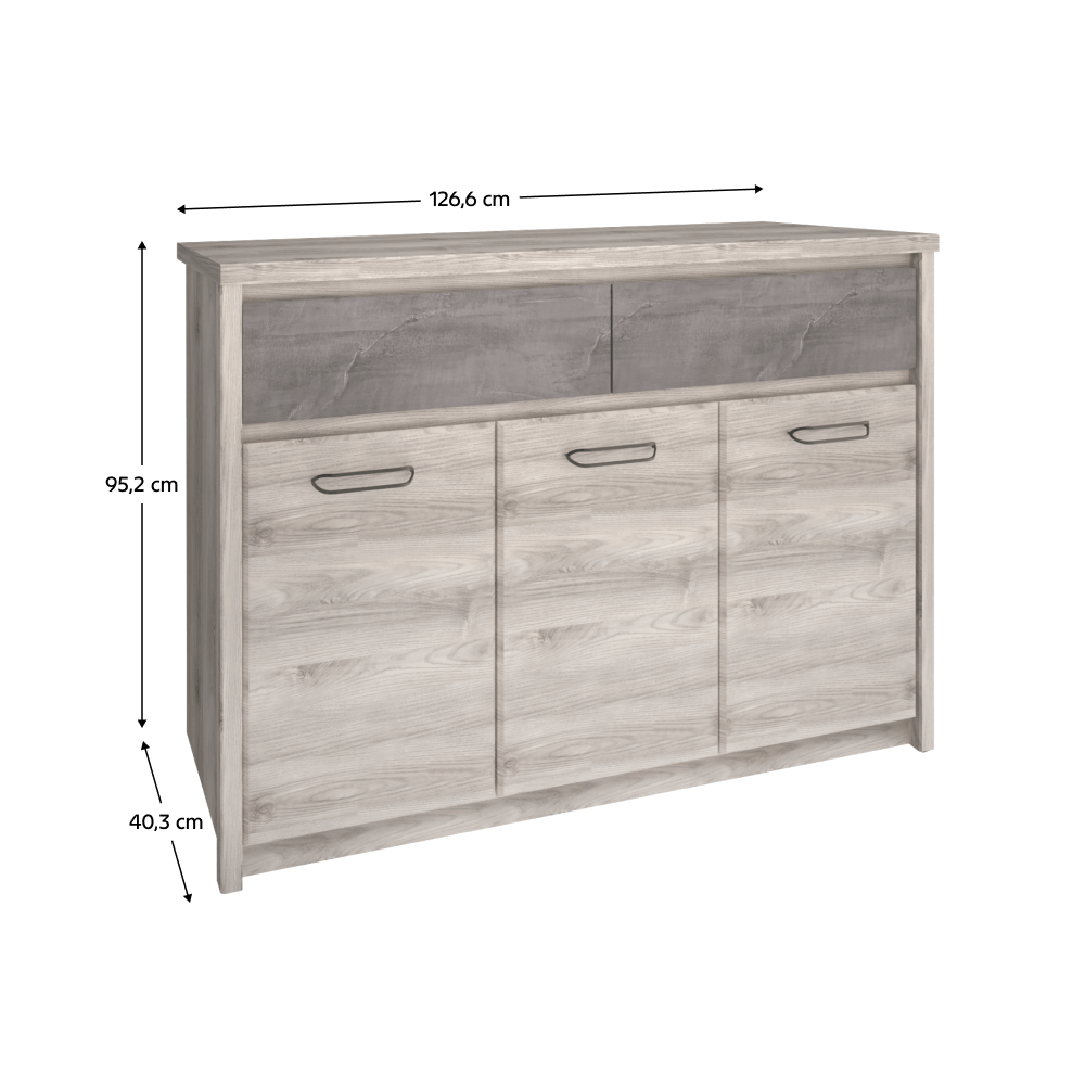 Comoda 3D2S, castan Nairobi / onix, JESI NEW — imaginea 2