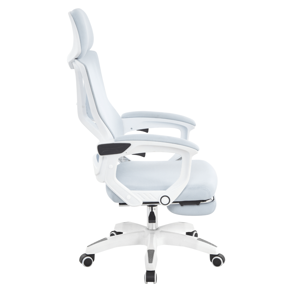 Fotoliu de birou, gri deschis/alb, portanta 150 kg, MALVIN — imaginea 6