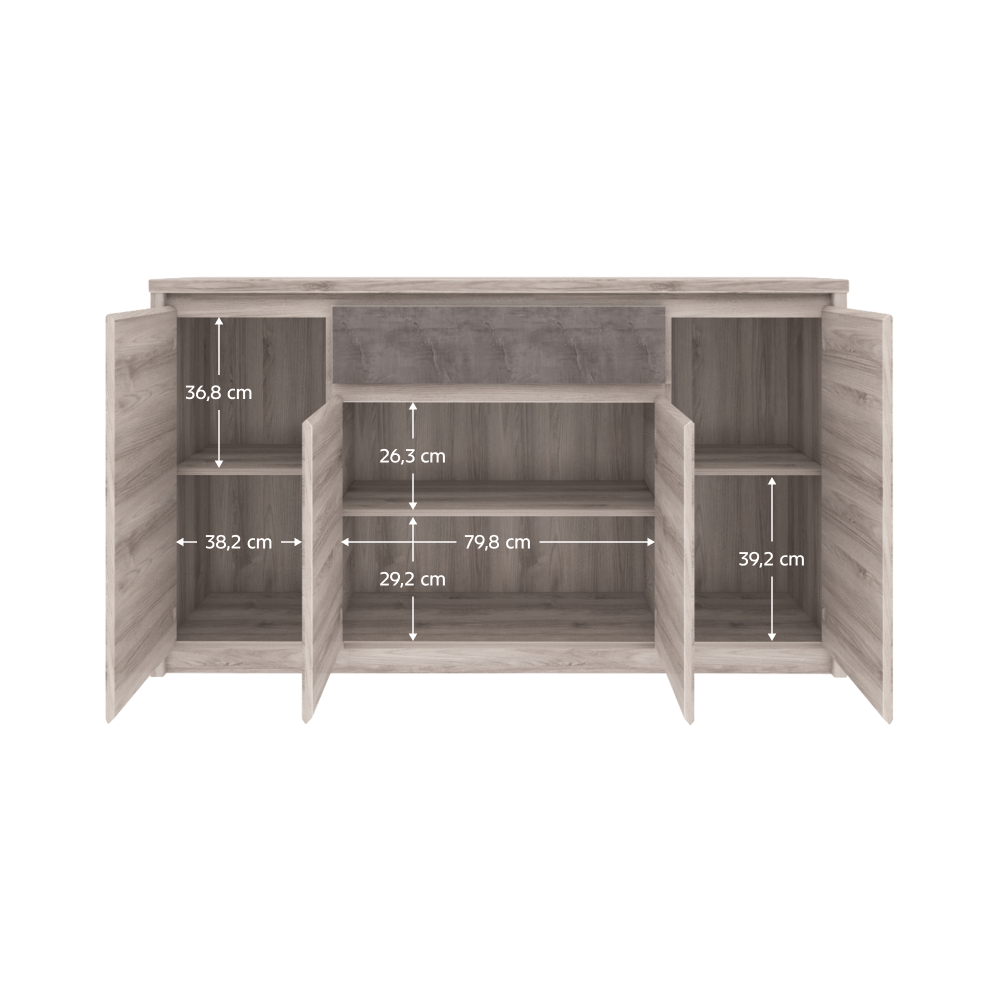 Comoda 4D1S, castan Nairobi / onix, JESI NEW — imaginea 4