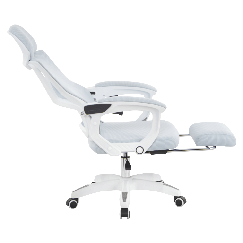 Fotoliu de birou, gri deschis/alb, portanta 150 kg, MALVIN — imaginea 9