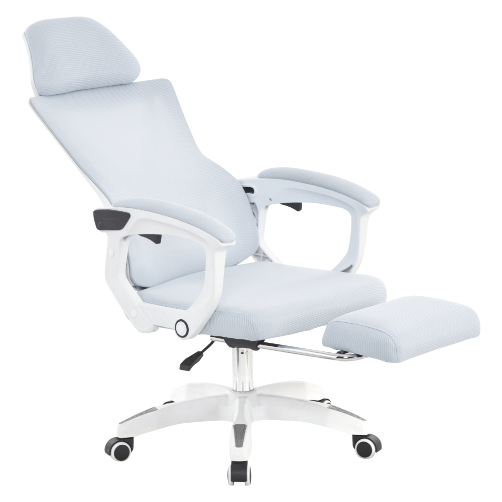 Fotoliu de birou, gri deschis/alb, portanta 150 kg, MALVIN — imaginea 10