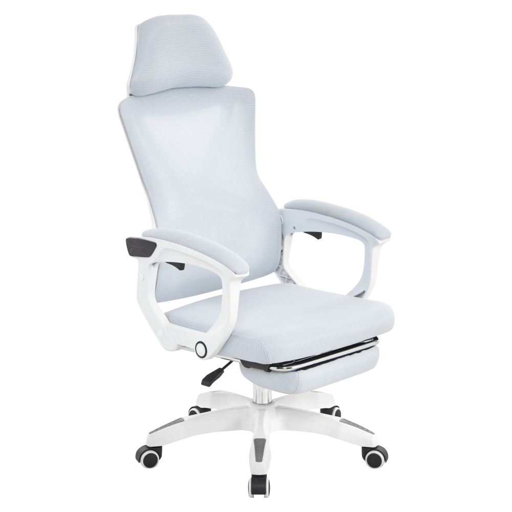 Fotoliu de birou, gri deschis/alb, portanta 150 kg, MALVIN — imaginea 11