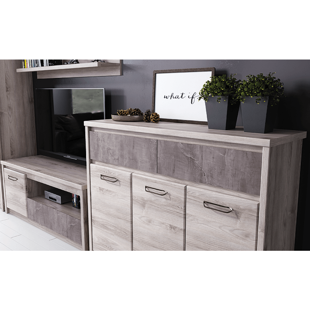 Comoda 3D2S, castan Nairobi / onix, JESI NEW — imaginea 7