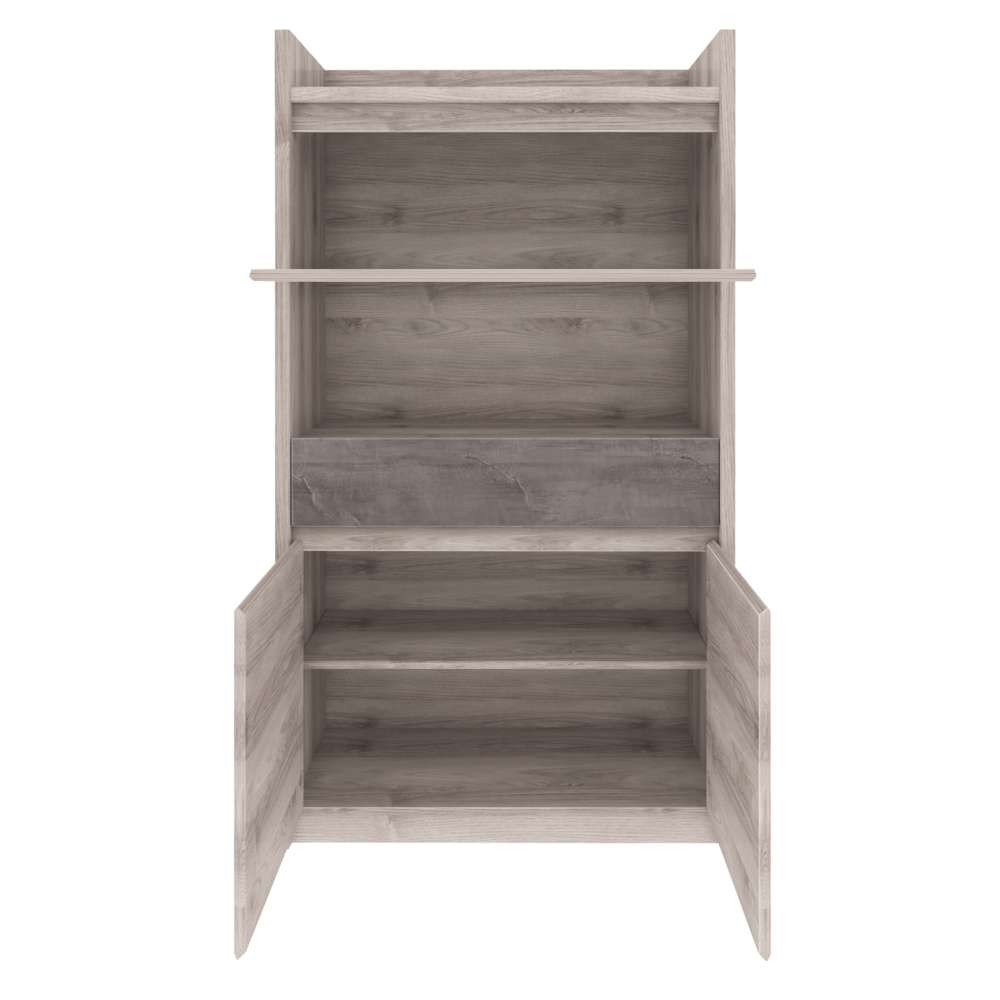 Vitrina joasa 2D1W1S, castan Nairobi / onix, JESI NEW — imaginea 5