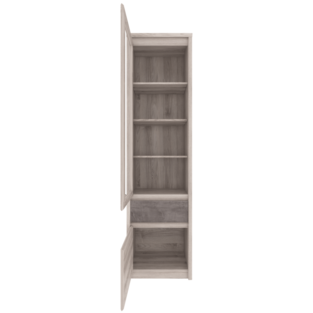 Vitrina 1D1W1S, castan Nairobi / onix, JESI NEW — imaginea 4