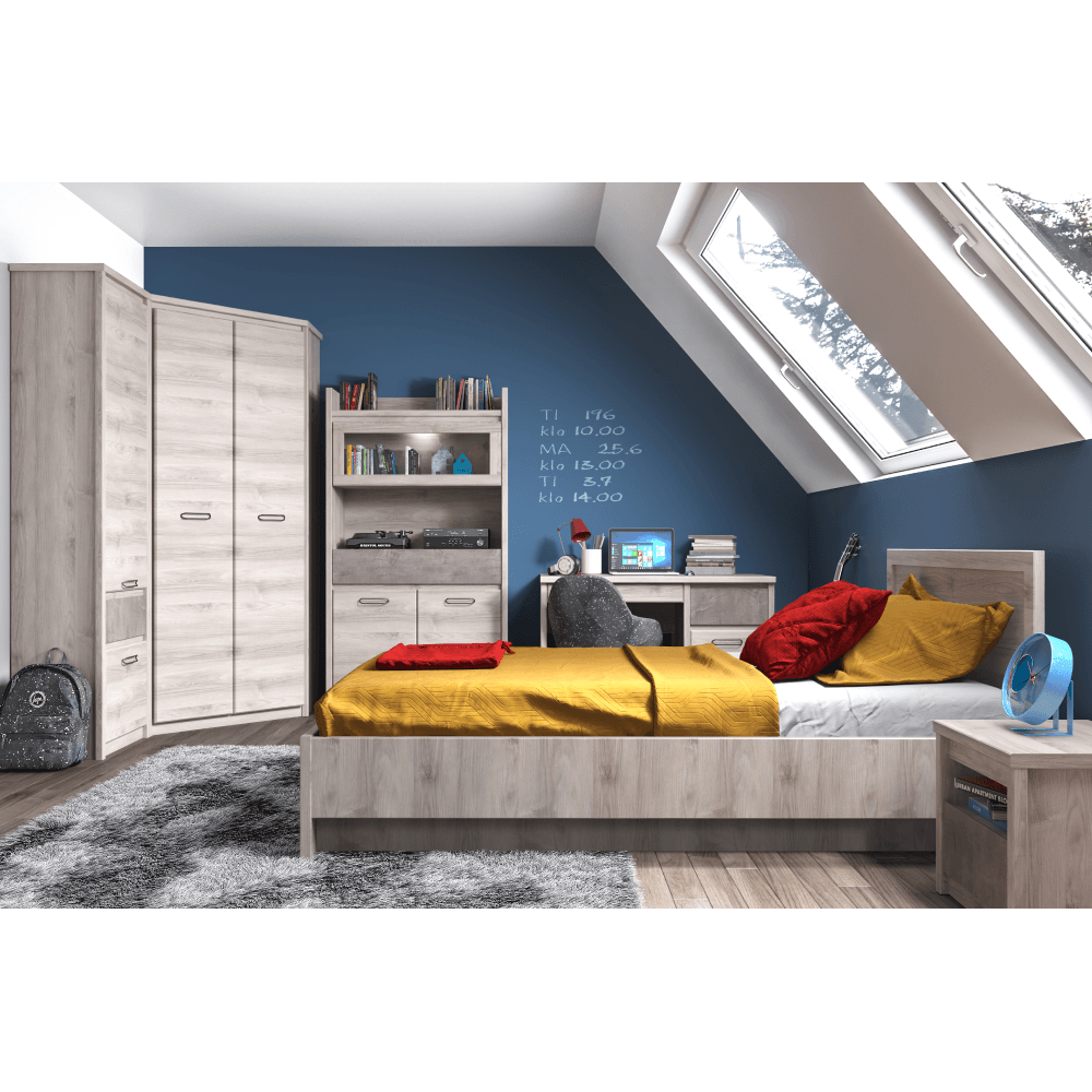 Vitrina joasa 2D1W1S, castan Nairobi / onix, JESI NEW — imaginea 9