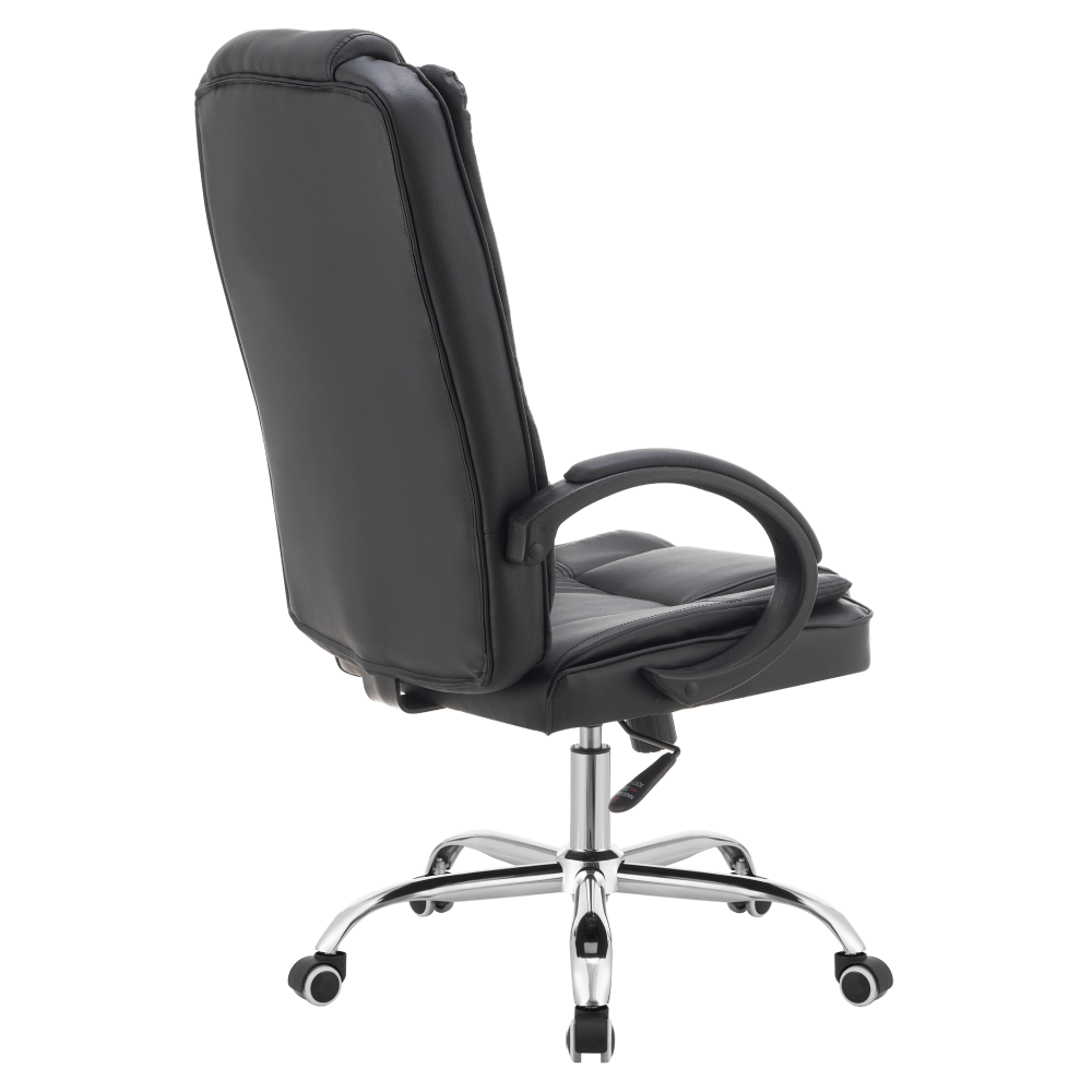 Fotoliu de birou, piele ecologica neagra, MADOX NEW — imaginea 5