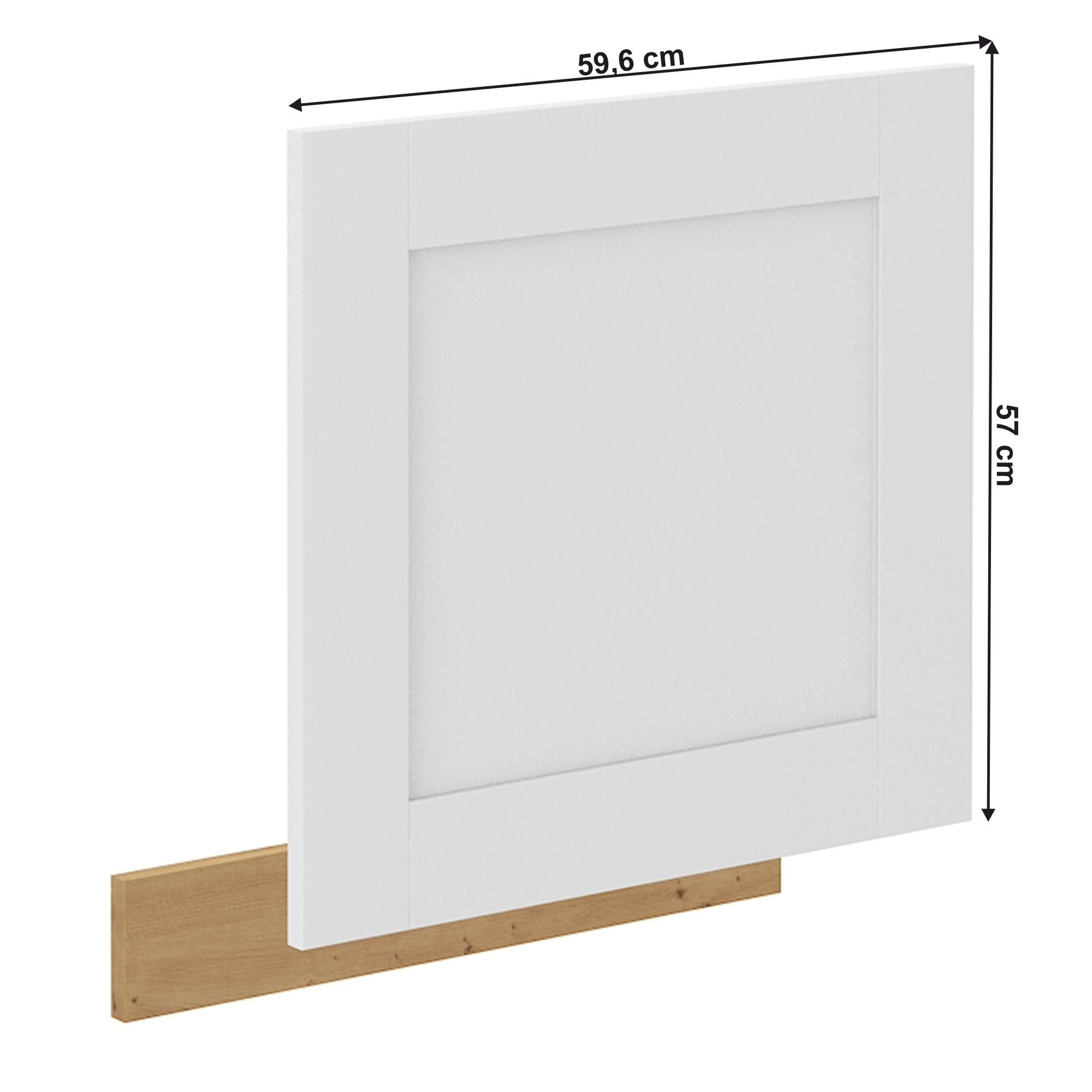 Usa pentru masina de spalat vase, alba/stejar artizan, LULA ZM 570x596 — imaginea 4