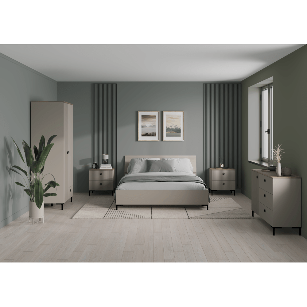 Comoda, stejar Taupe/stejar silverjack, DOMCA 1D3S — imaginea 6