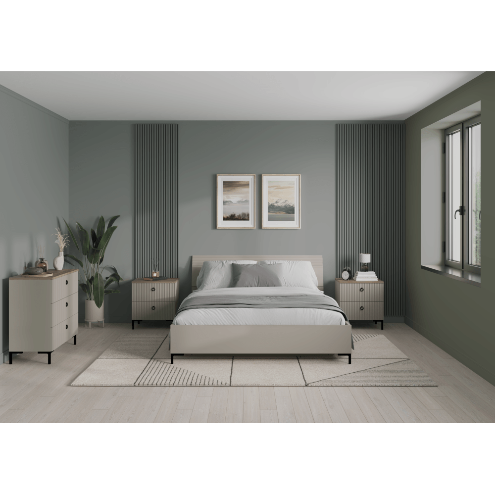 Noptiera, gri-maroniu Taupe/stejar silverjack, DOMCA 2S — imaginea 5