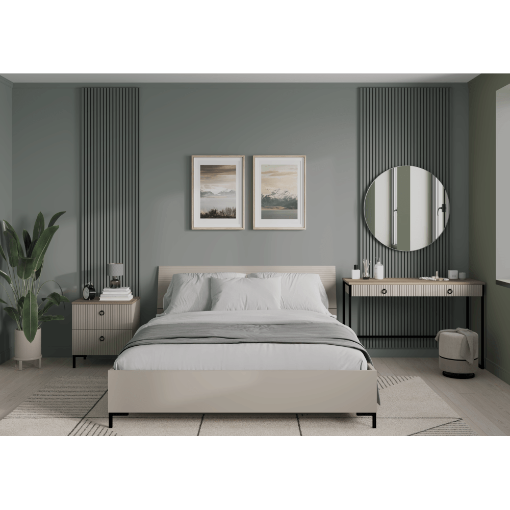 Noptiera, gri-maroniu Taupe/stejar silverjack, DOMCA 2S — imaginea 6