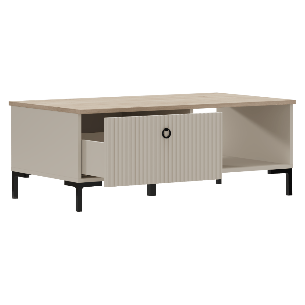 Masuta de cafea, gri-maroniu Taupe/stejar silverjack, DOMCA 1S — imaginea 3