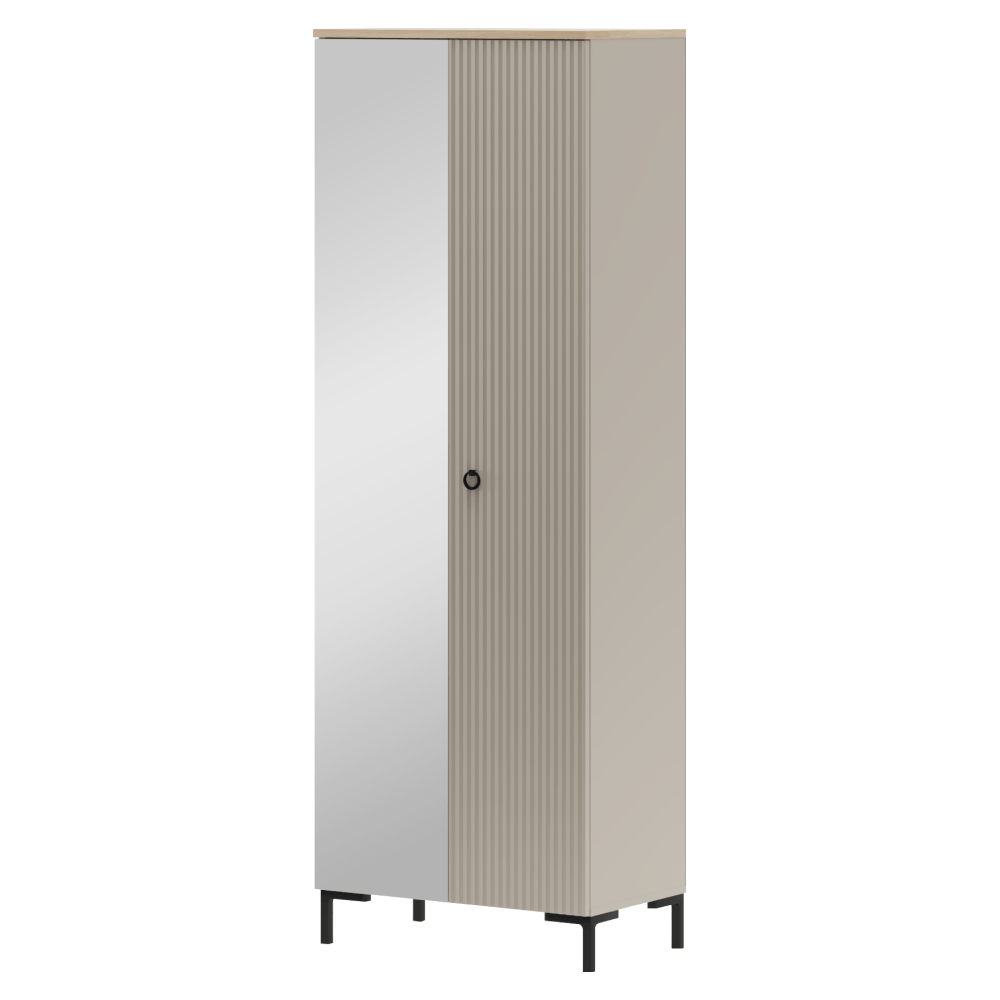 Dulap cu oglinda, gri-maroniu Taupe/stejar silverjack, DOMCA 2D — imaginea 2