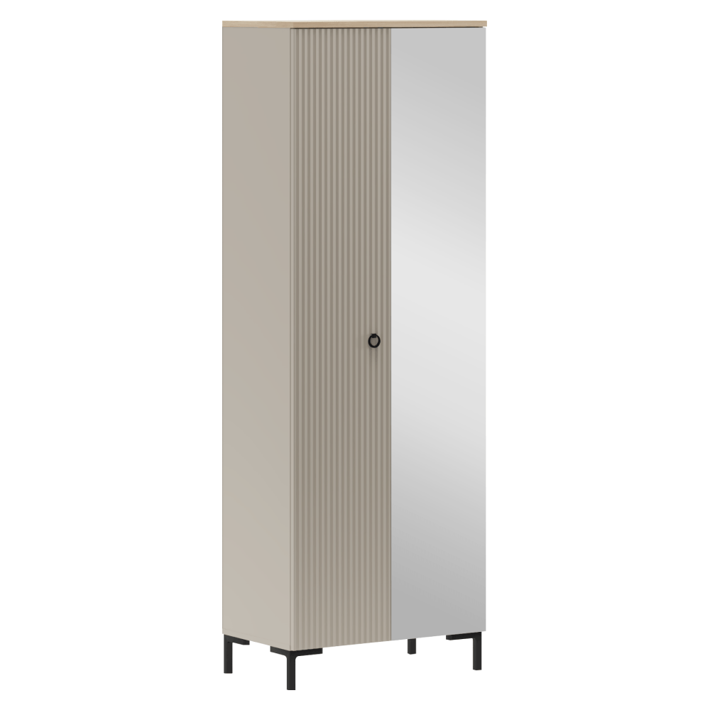 Dulap cu oglinda, gri-maroniu Taupe/stejar silverjack, DOMCA 2D — imaginea 3