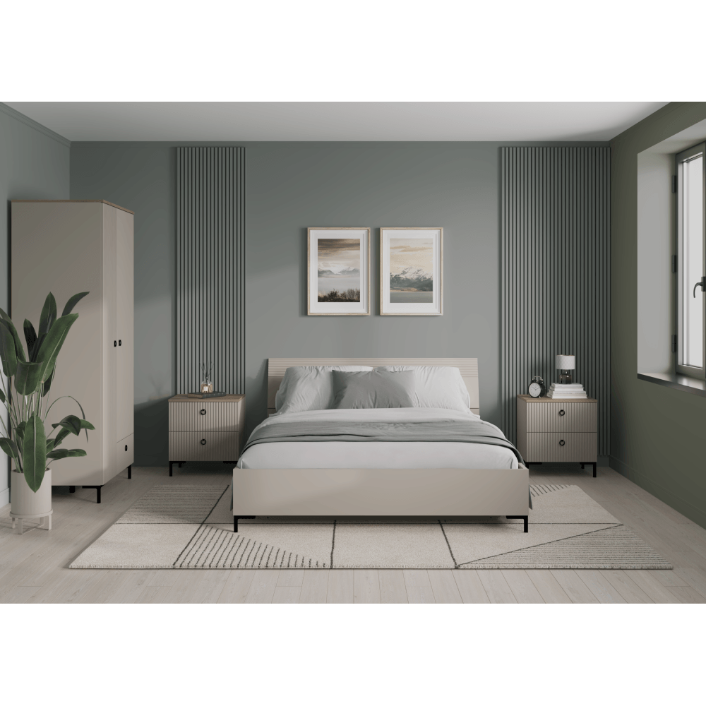 Dulap cu oglinda, gri-maroniu Taupe/stejar silverjack, DOMCA 2D — imaginea 6