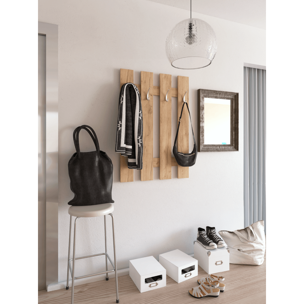 Cuier perete, stejar artizanal, KORADO NEW KV11 — imaginea 2