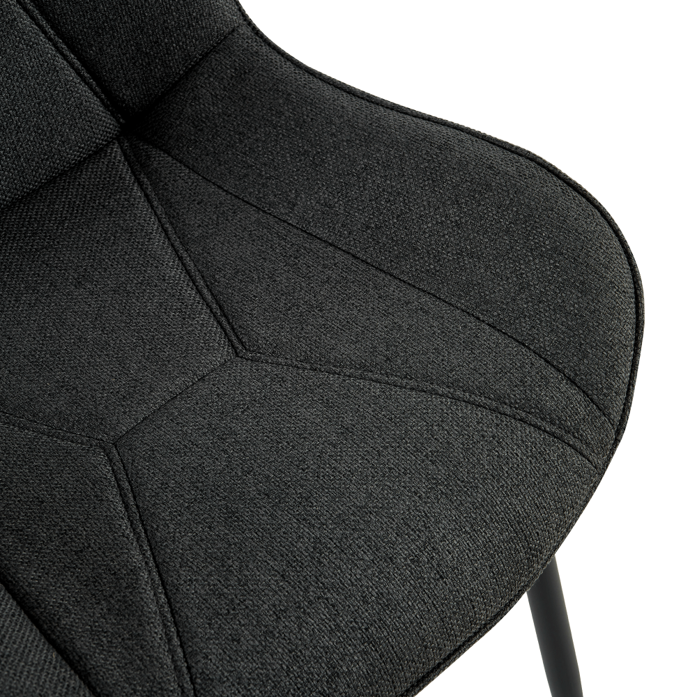 Scaun de sufragerie, gri inchis/negru, DELTA — imaginea 3