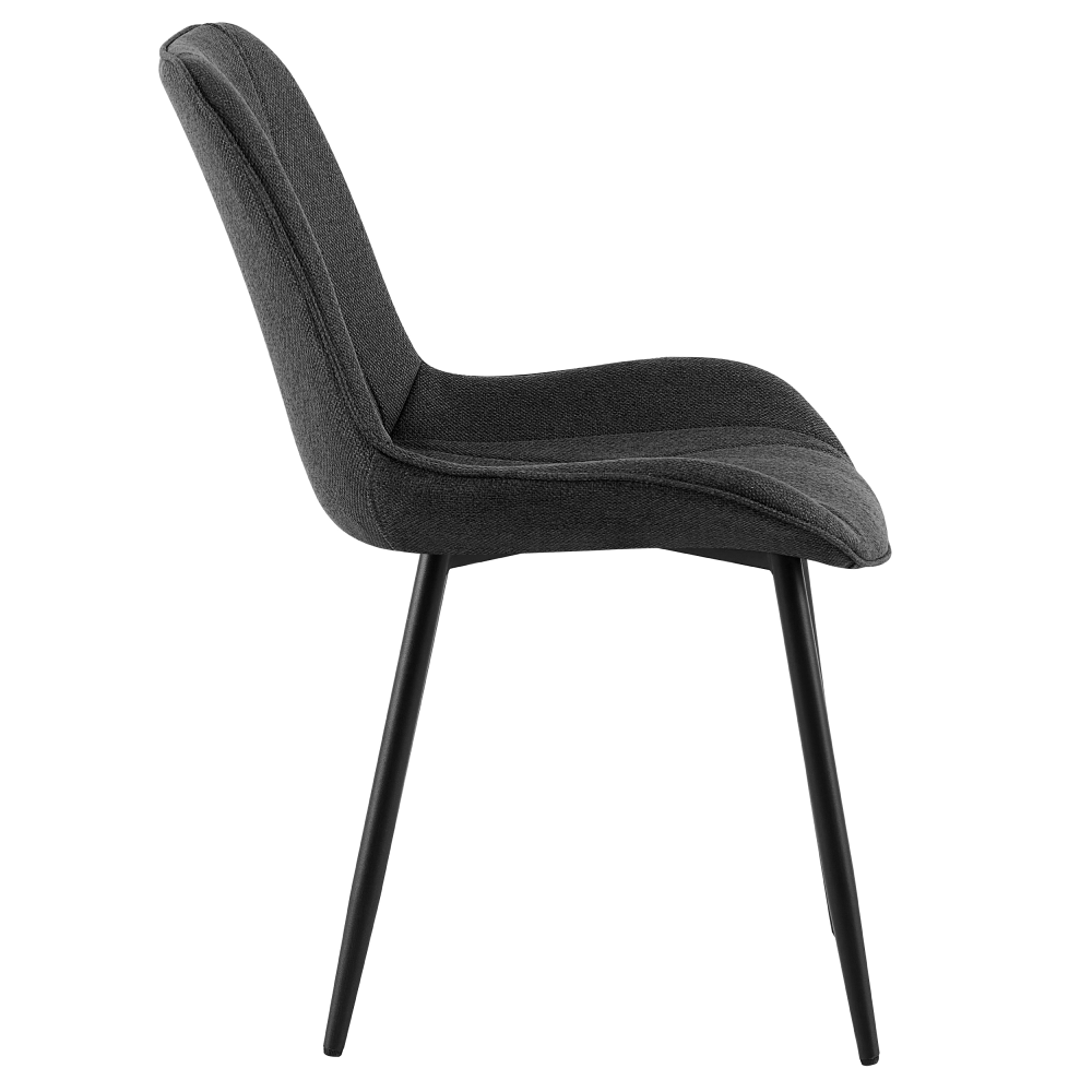 Scaun de sufragerie, gri inchis/negru, DELTA — imaginea 4