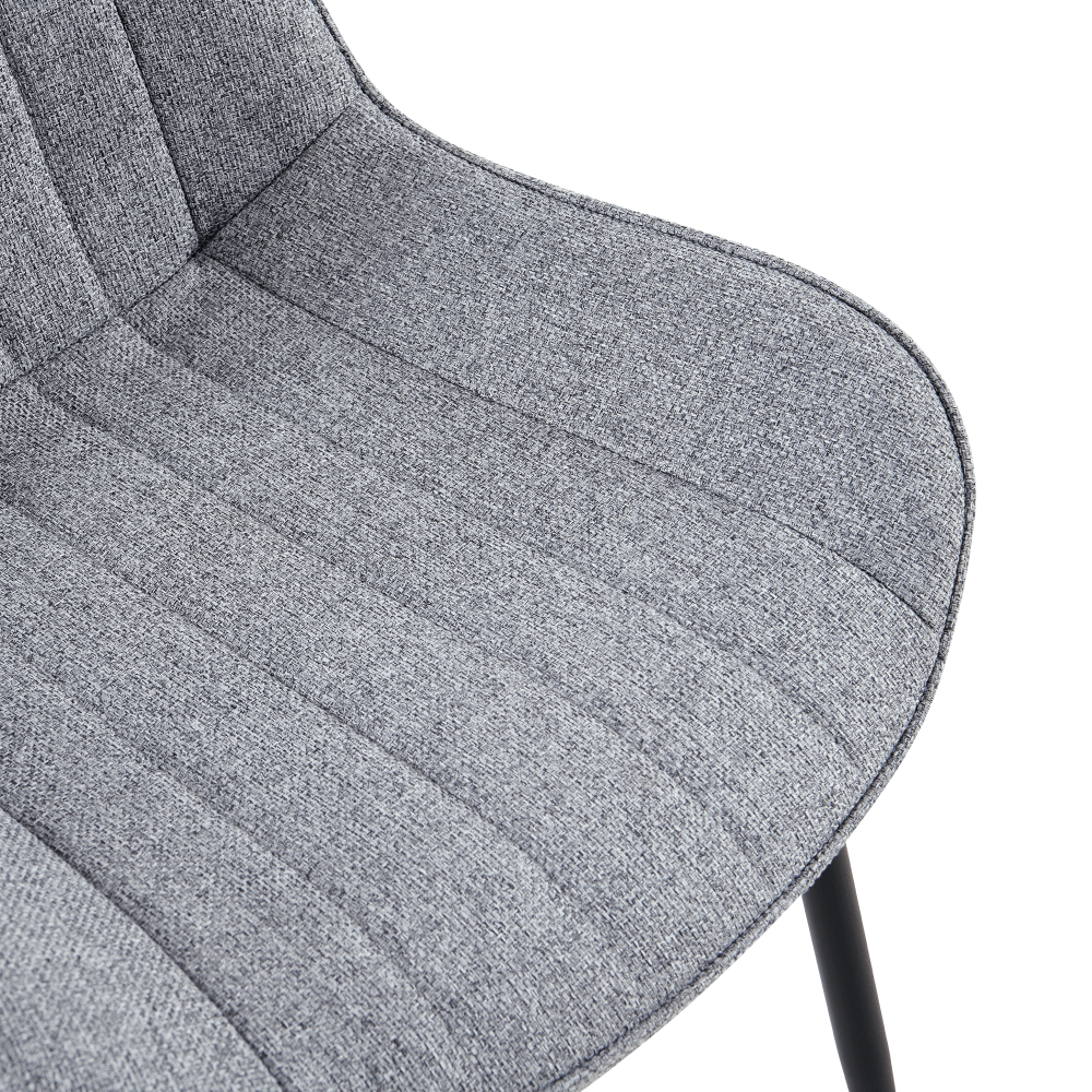Scaun de sufragerie, gri deschis/negru, ZAJRA — imaginea 3