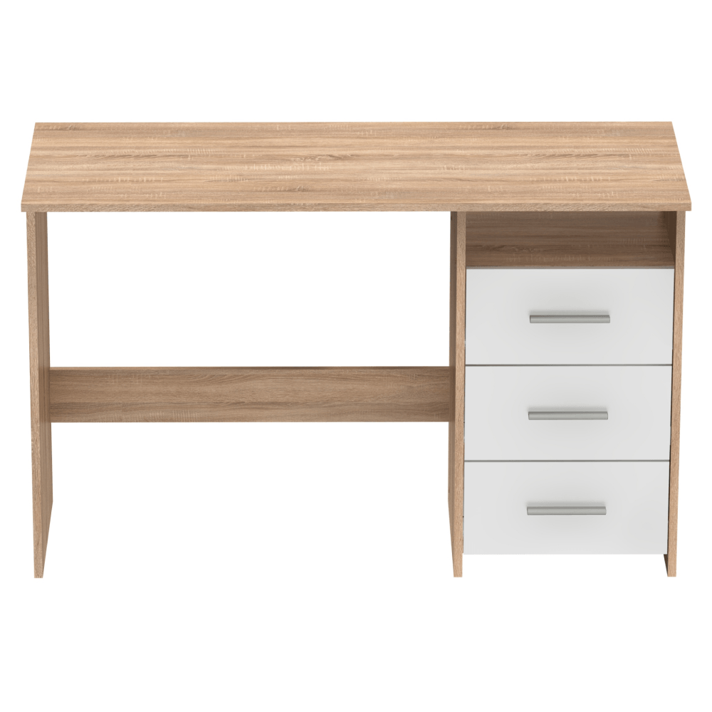 Masuta PC , stejar sonoma/alb, LARISTOTE NEW — imaginea 12