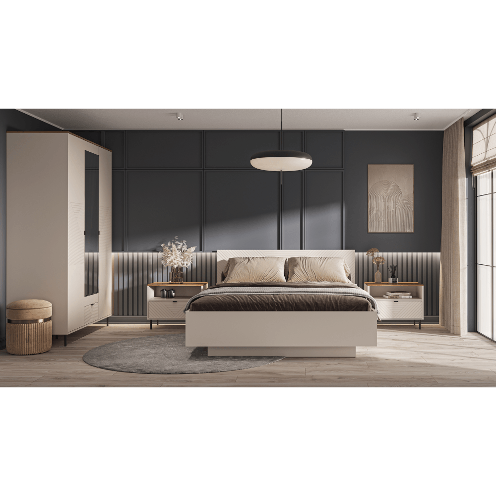 Comoda, casmir/stejar castello, EYCO 3D1S — imaginea 2