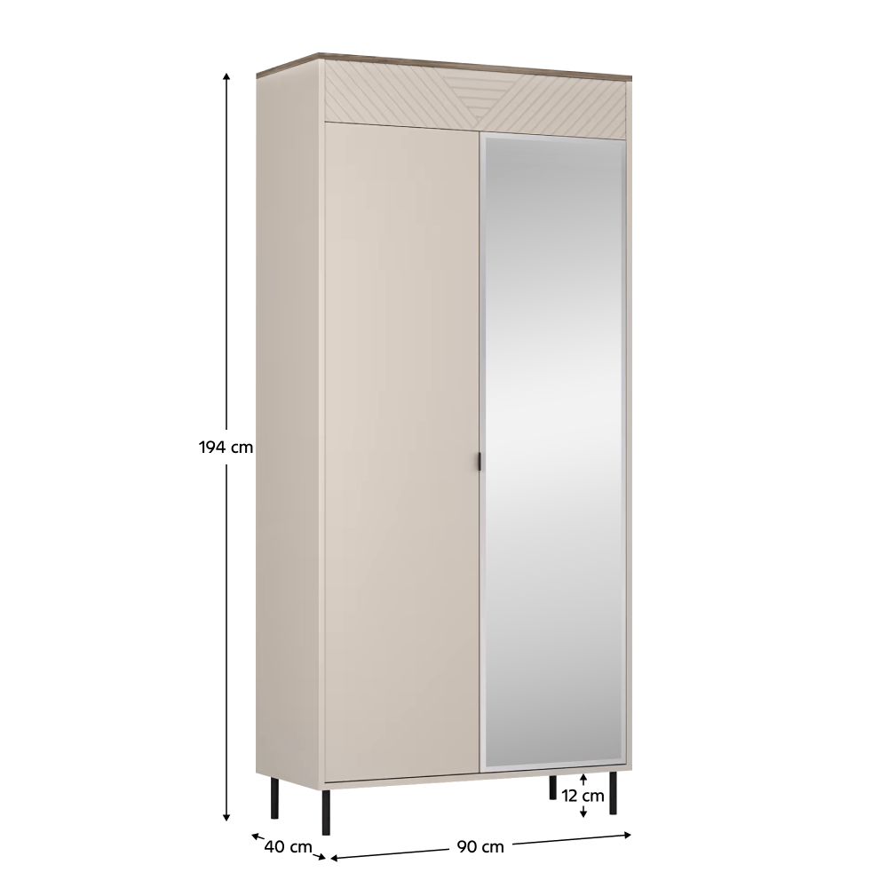 Dulap, casmir/stejar castello, EYCO 2D/40 — imaginea 4