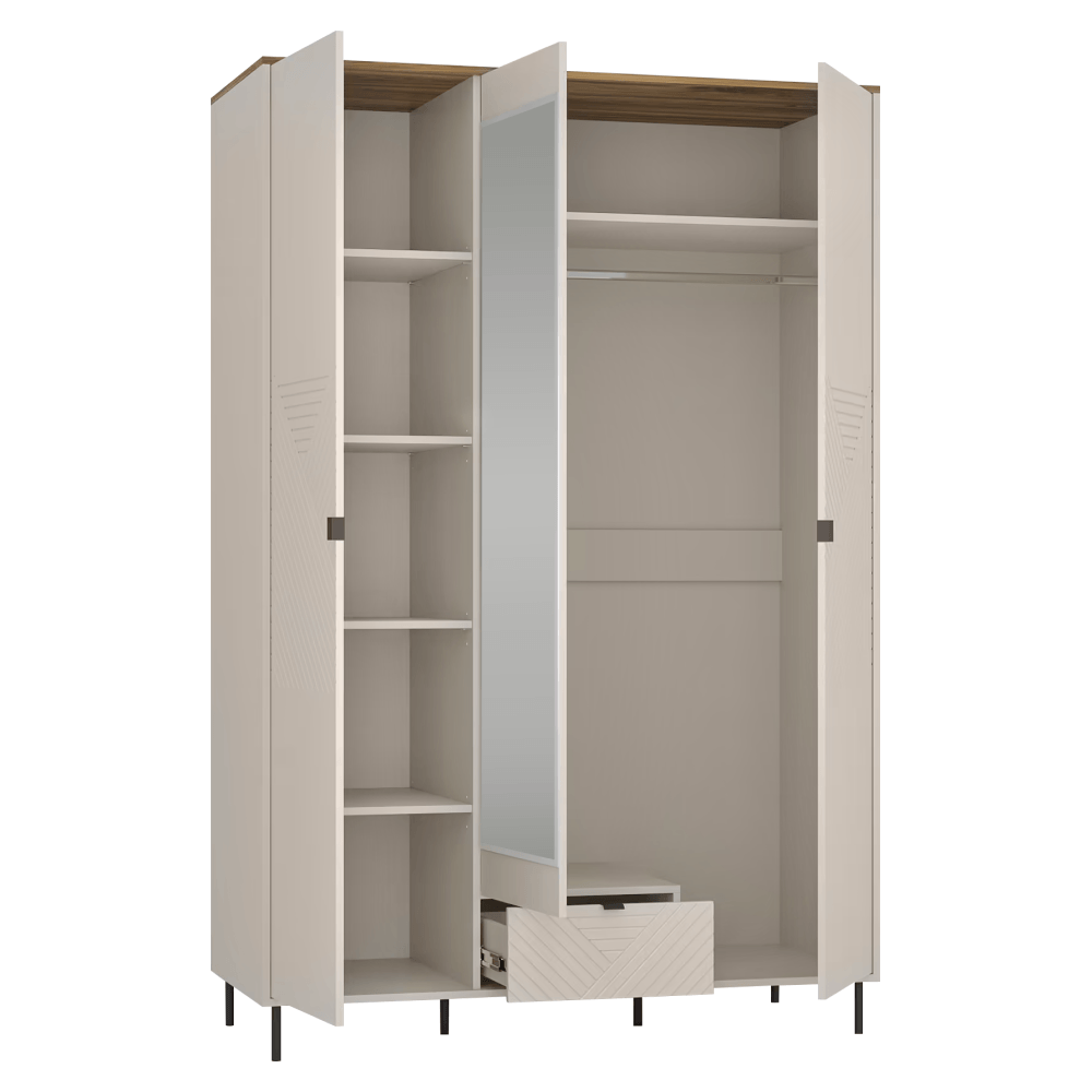 Comoda, casmir/stejar castello, EYCO 3D1S — imaginea 3