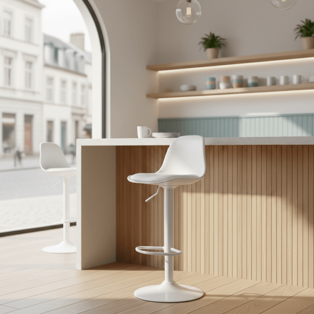 Scaun bar, alb, DOBBY NEW — imaginea 2