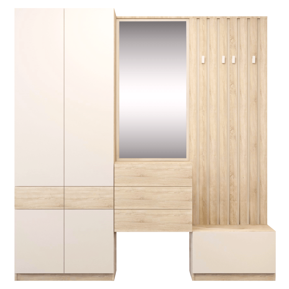 Dulap, stejar sonoma/casmir, VERTIO SZF4D2S — imaginea 4