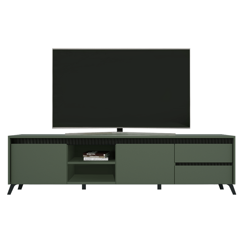 Masuta TV, verde smoke/negru, LONGY RTV2K2So — imaginea 2