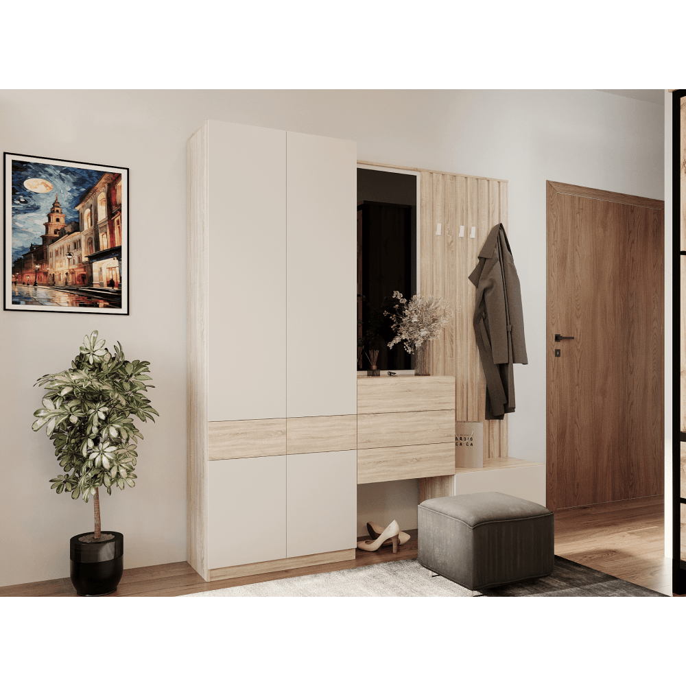 Dulap, stejar sonoma/casmir, VERTIO SZF4D2S — imaginea 8