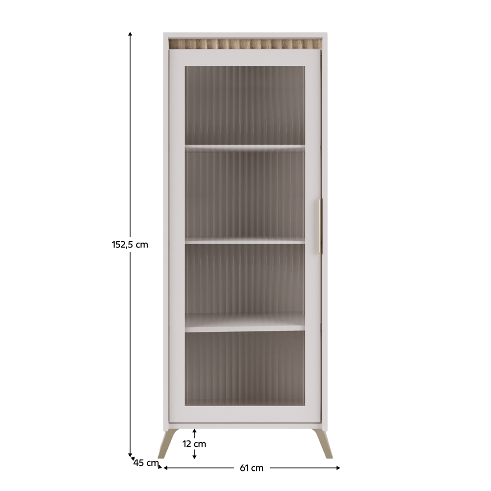 Vitrina, casmir/stejar sonoma, LONGY REG1W — imaginea 2