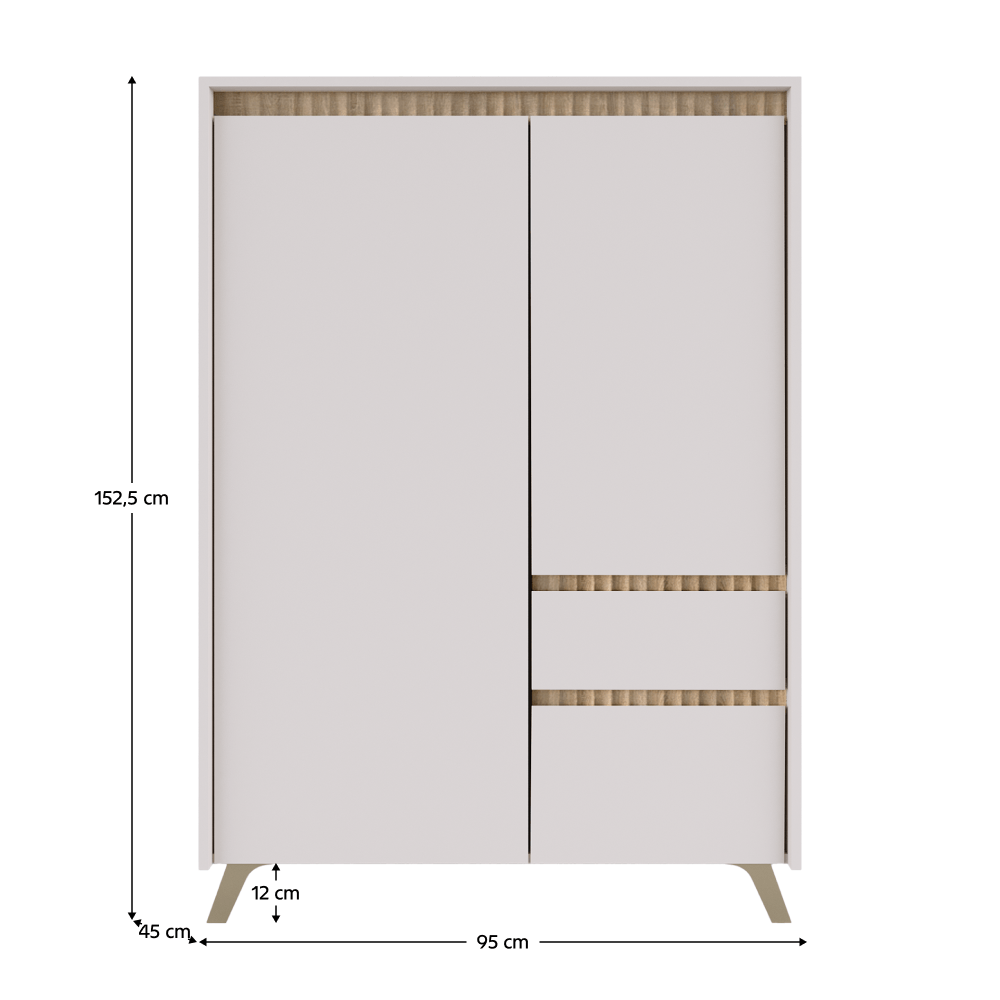 Comoda, casmir/stejar sonoma, LONGY REG2D1S1K — imaginea 2