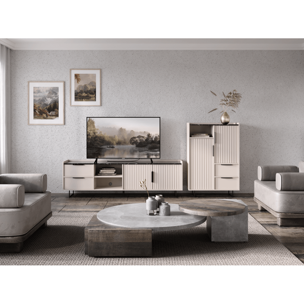Comoda, casmir/marmura inchisa, FRESIO KOM2D2S — imaginea 2