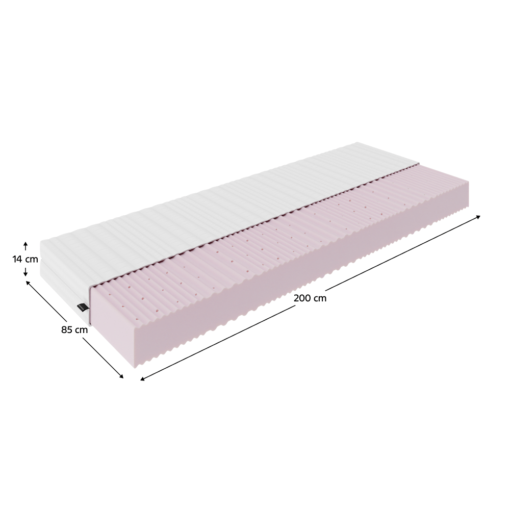 Saltea, din spuma, 14 cm, 85x200, MAIR — imaginea 5