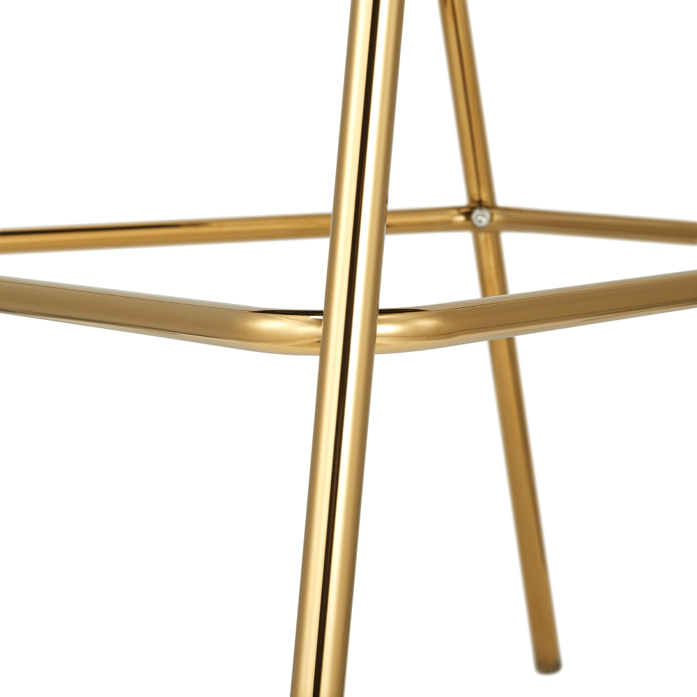 Scaun de bar de design, tesatura bej Velvet/gold crom auriu, DASMIN NEW TIP 2 — imaginea 6
