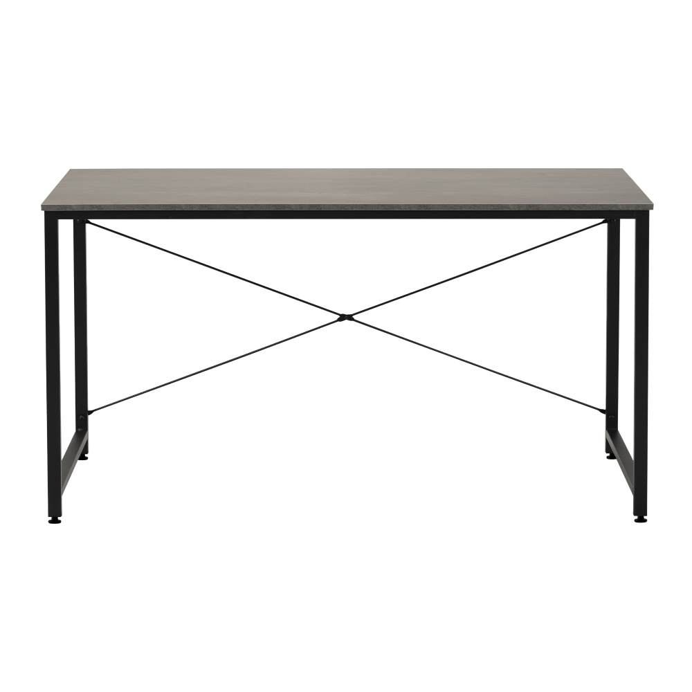 Birou, beton/negru, 150x60 cm, MELLORA — imaginea 4