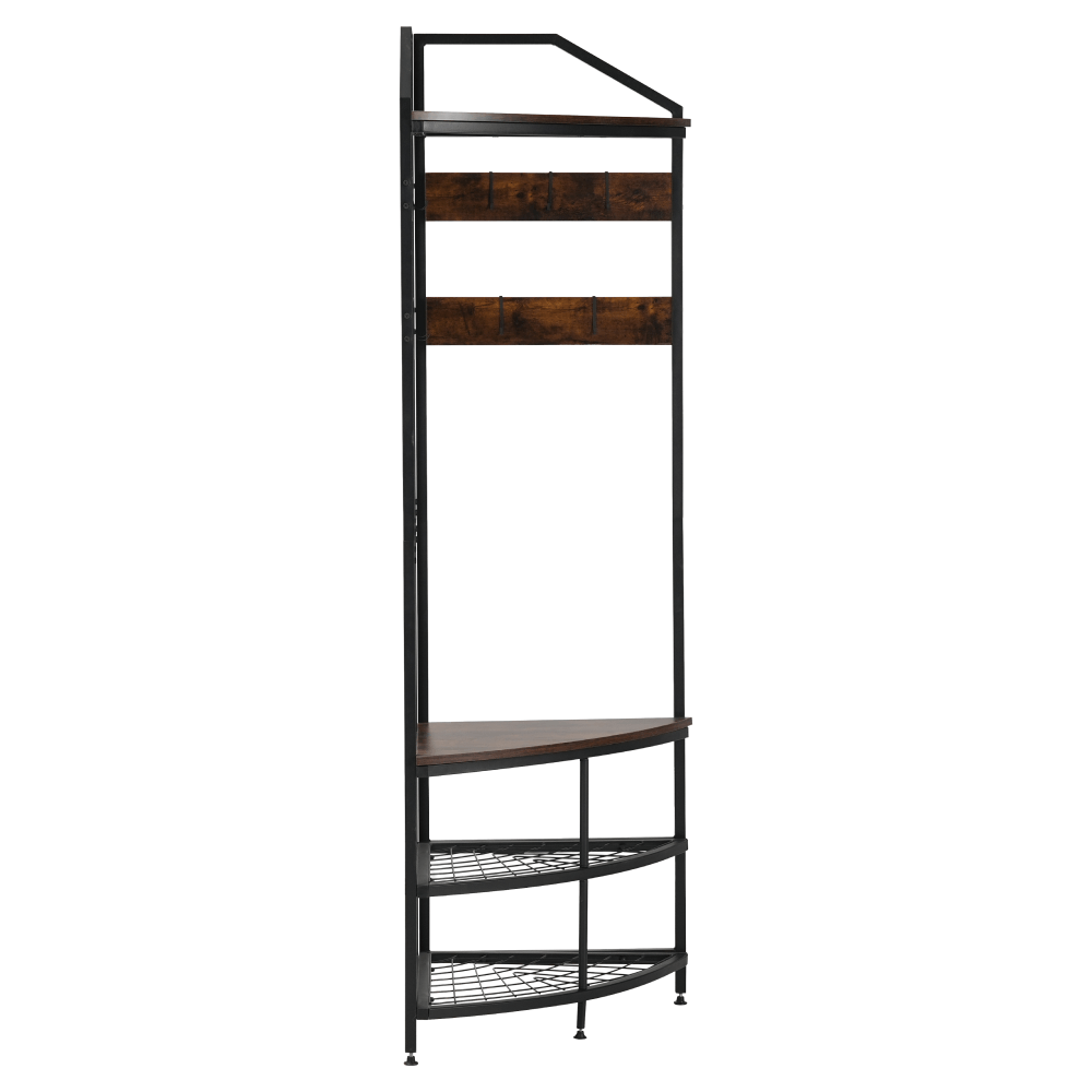 Cuier, stejar rustic/negru, ELVIRO — imaginea 3