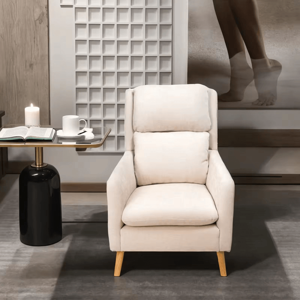 Fotoliu de relaxare, bej, DEMIR — imaginea 6