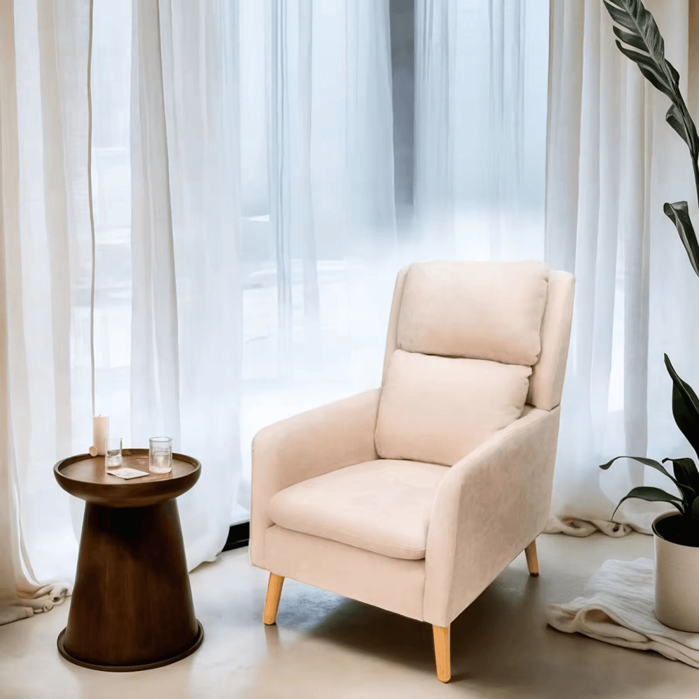Fotoliu de relaxare, bej, DEMIR — imaginea 8