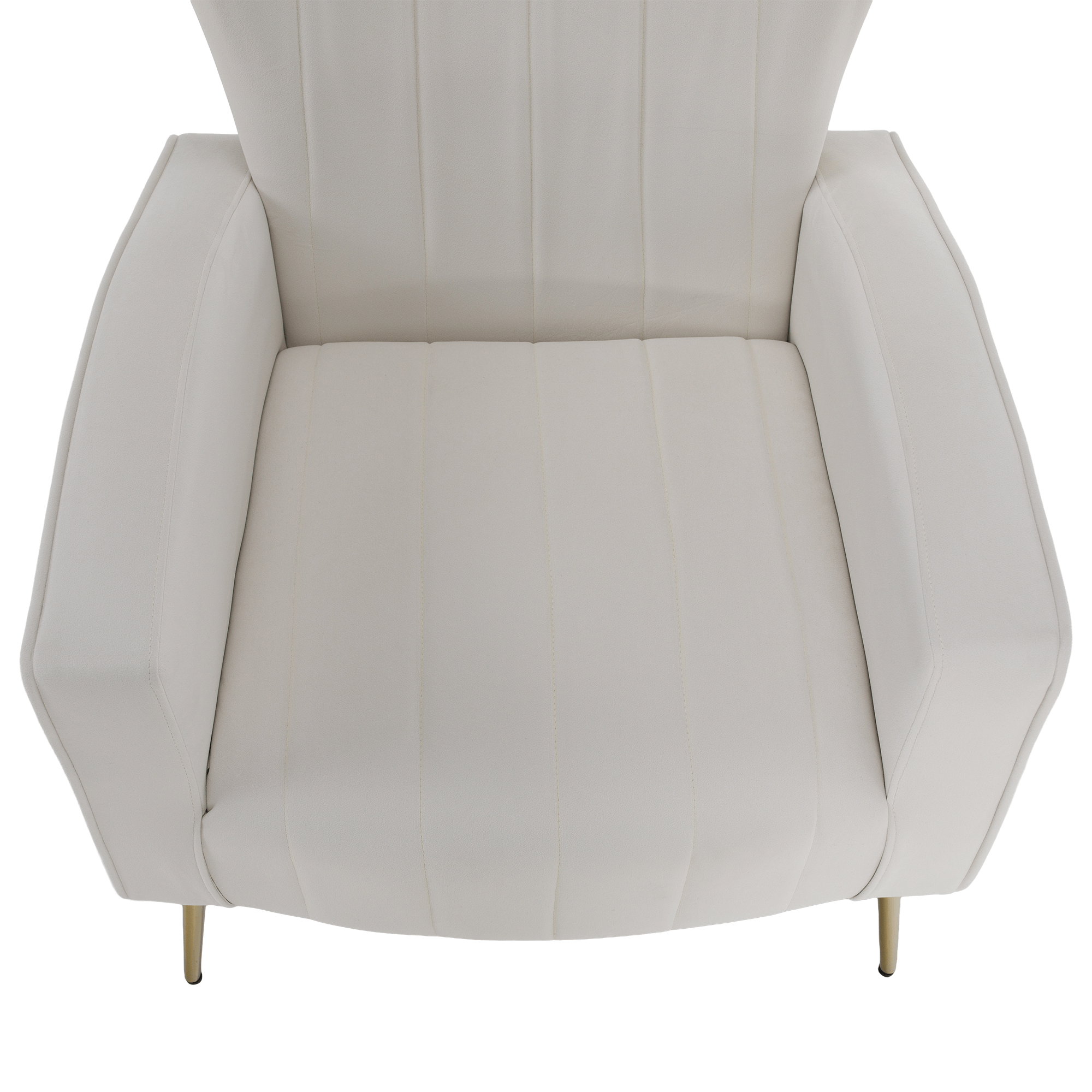 Fotoliu relaxant, tesatura Velvet bej, BARET — imaginea 4