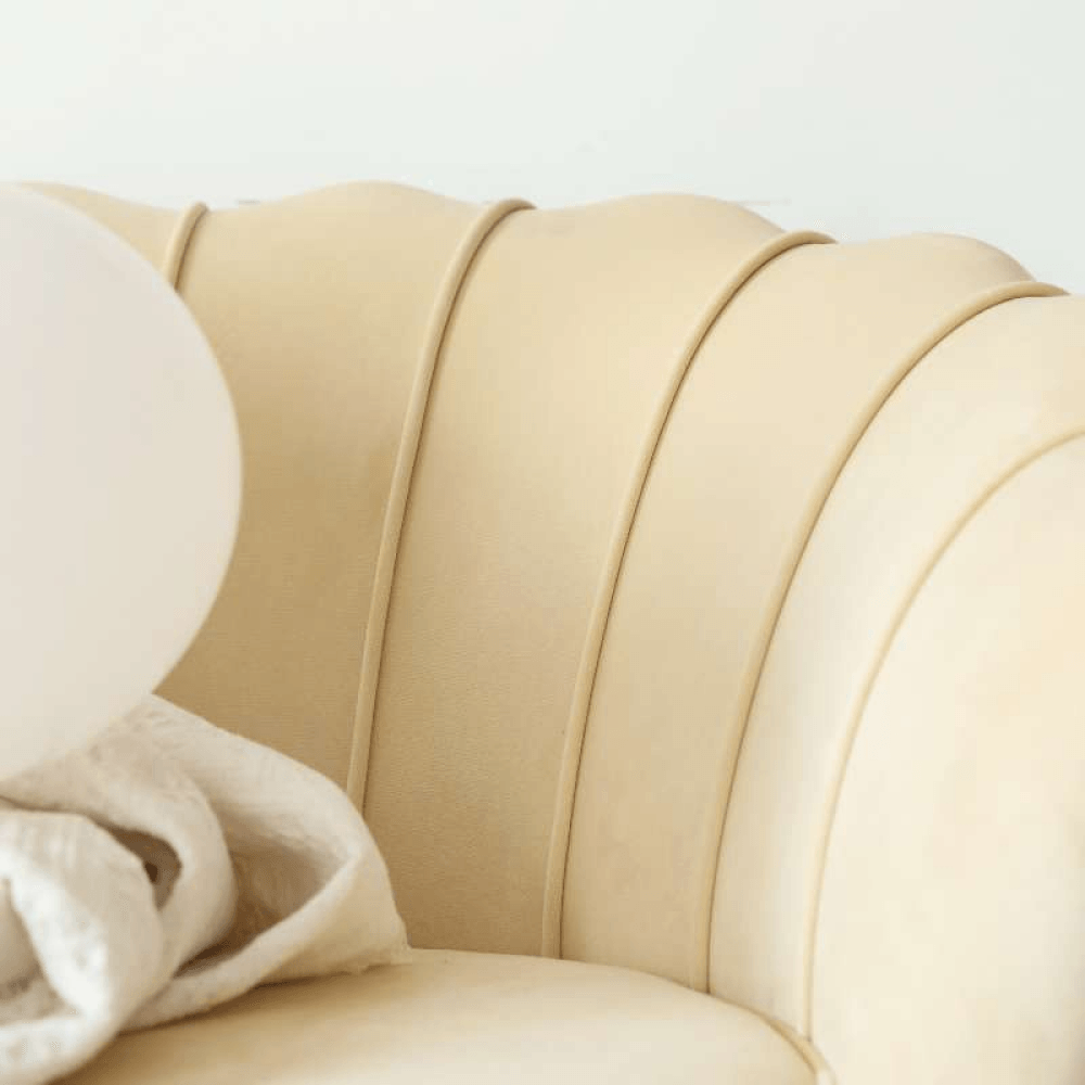 Fotoliu in stilul Art-deco, bej tesatura Velvet/gold crom auriu, NOBLEO — imaginea 4