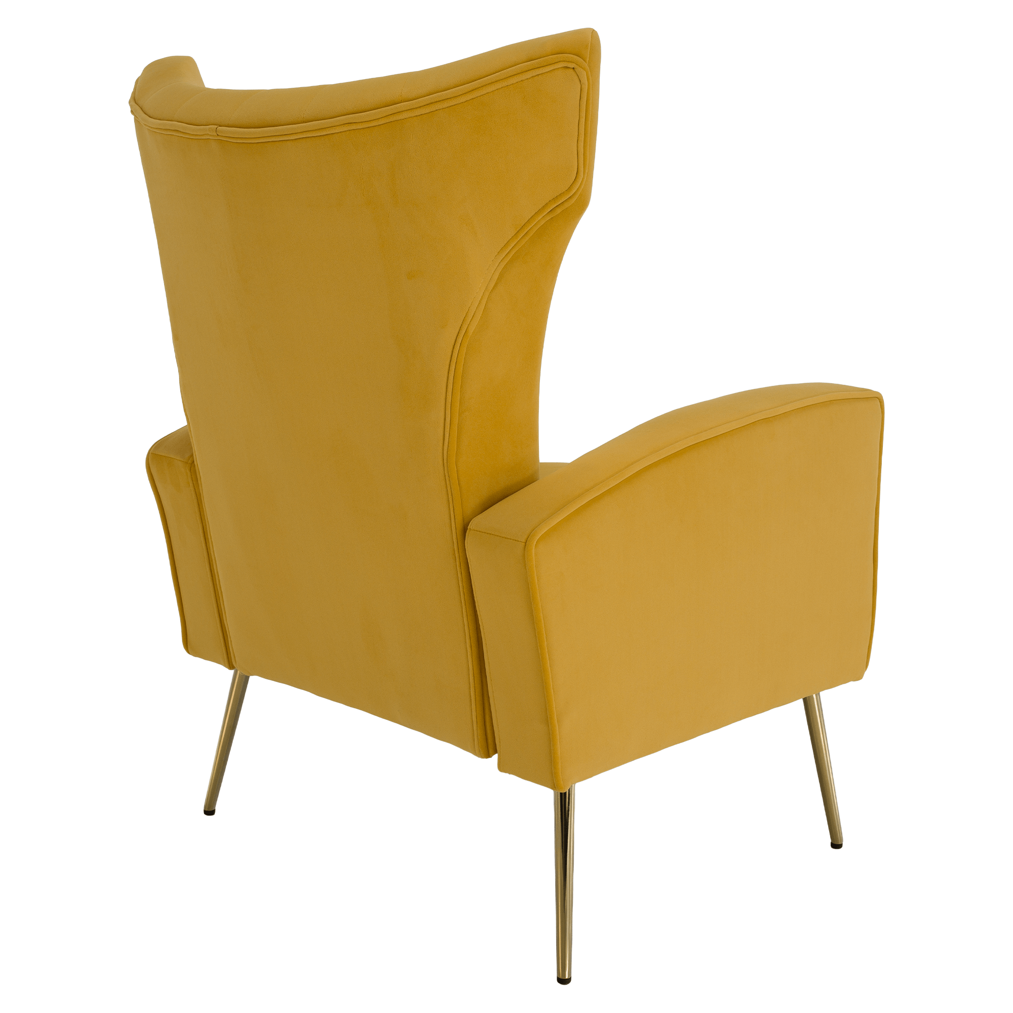 Fotoliu relaxant, tesatura Velvet galben, BARET — imaginea 2