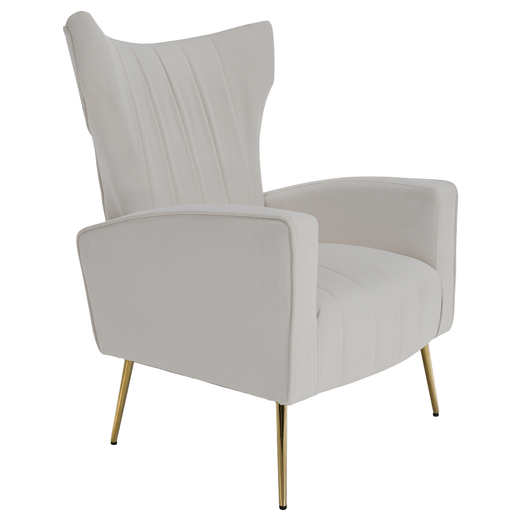 Fotoliu relaxant, tesatura Velvet bej, BARET — imaginea 11