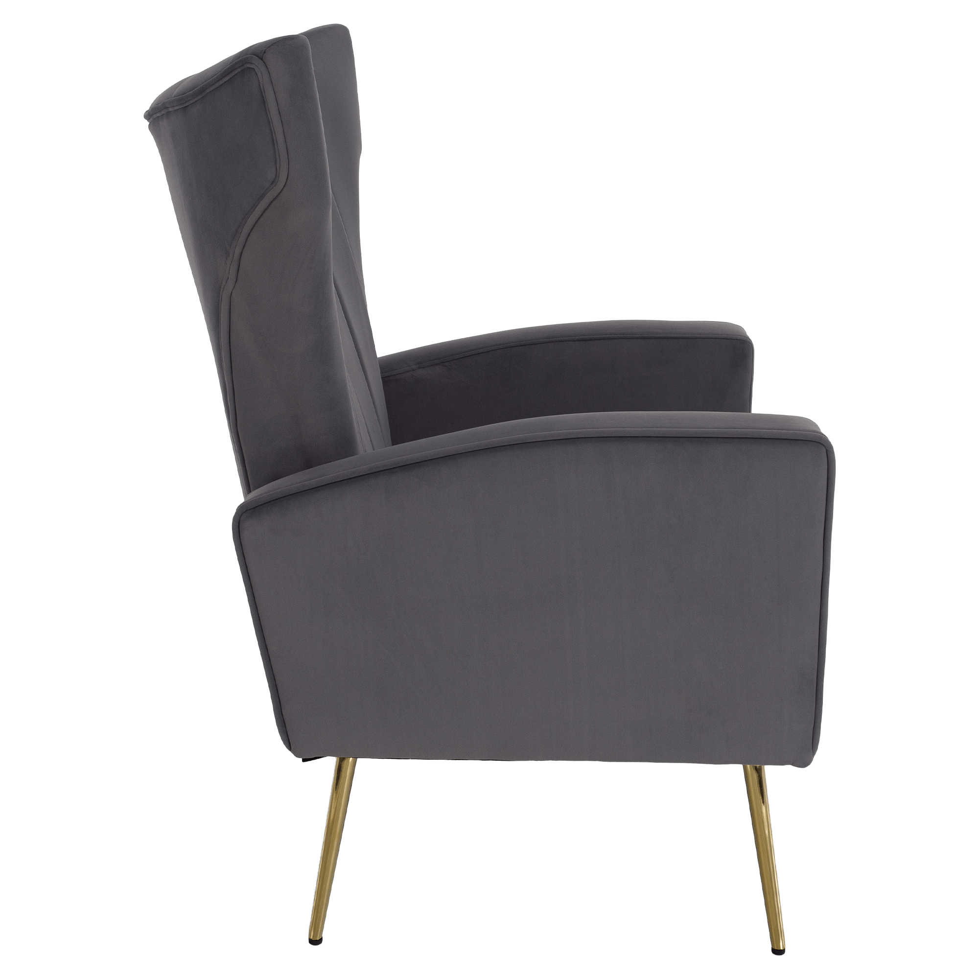 Fotoliu de relaxare, tesatura Velvet gri, BARET — imaginea 12