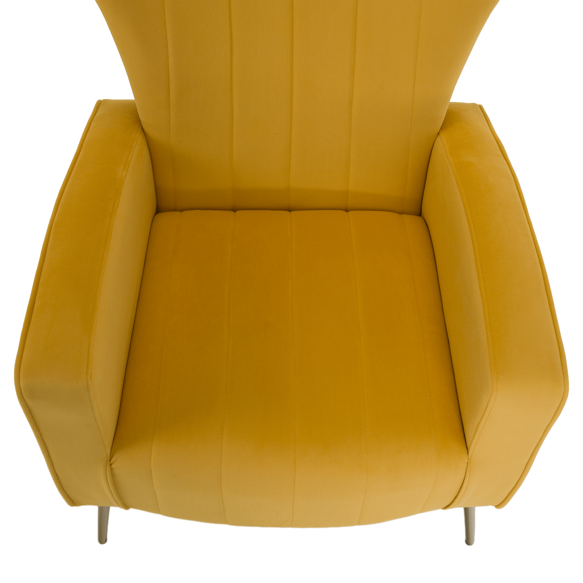 Fotoliu relaxant, tesatura Velvet galben, BARET — imaginea 12