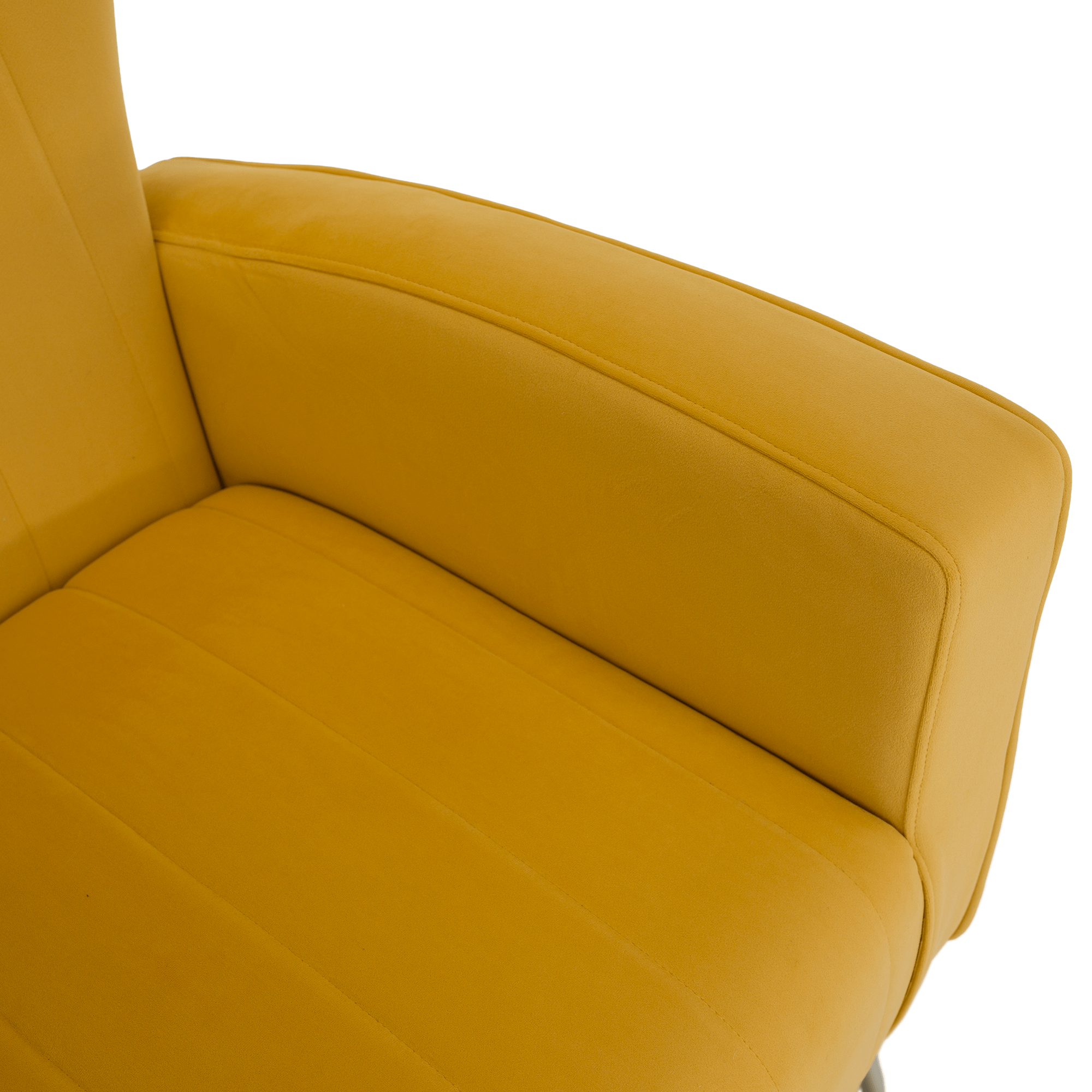 Fotoliu relaxant, tesatura Velvet galben, BARET — imaginea 14