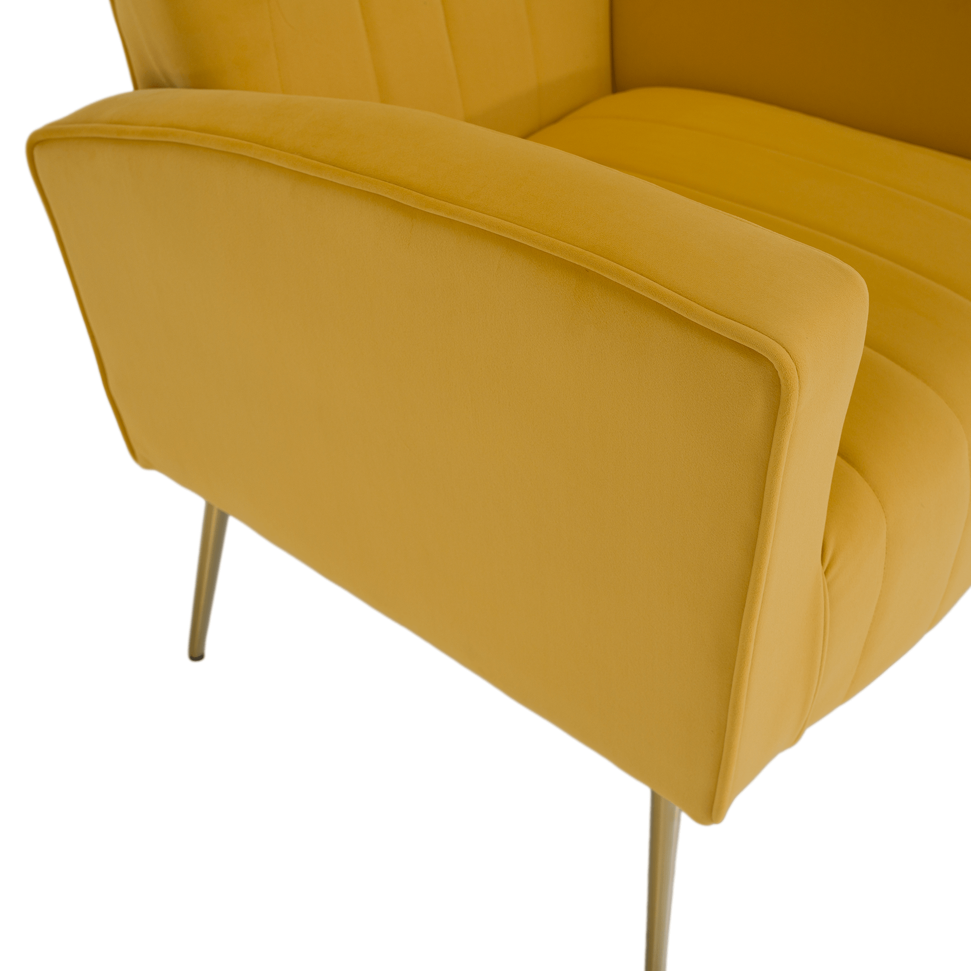 Fotoliu relaxant, tesatura Velvet galben, BARET — imaginea 15