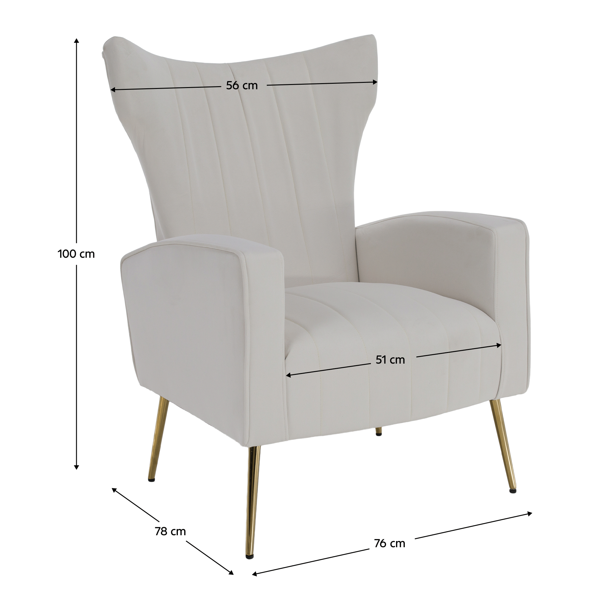 Fotoliu relaxant, tesatura Velvet bej, BARET — imaginea 20